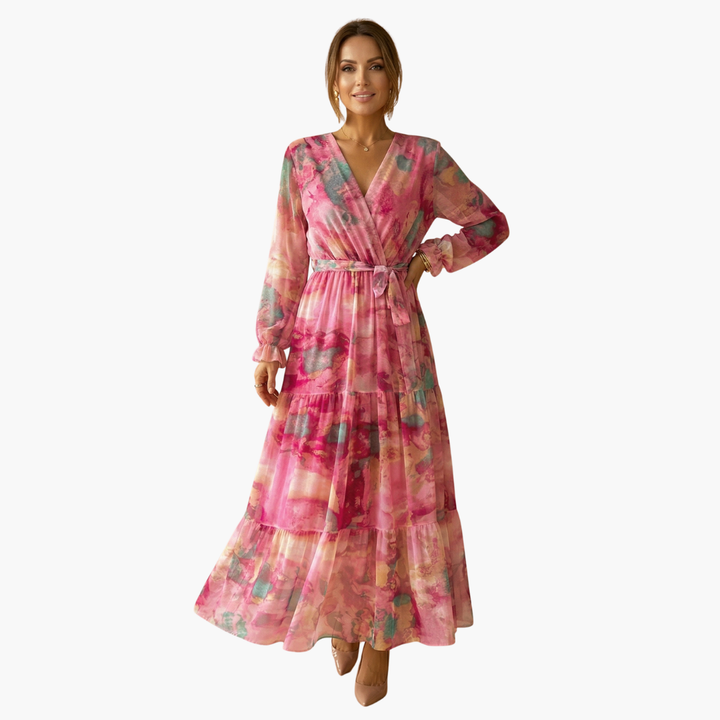 Women's Long Sleeve Summer Midi Dress