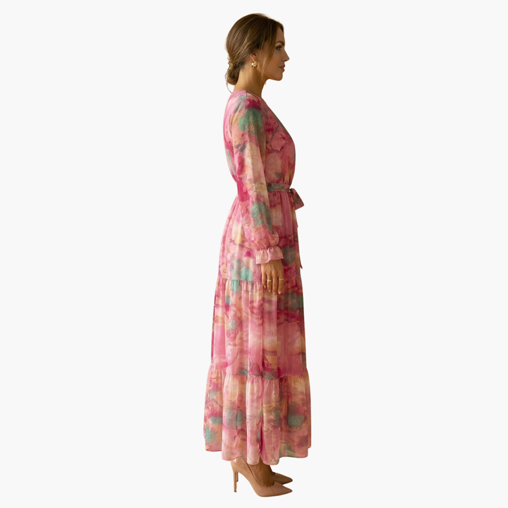 Women's Long Sleeve Summer Midi Dress