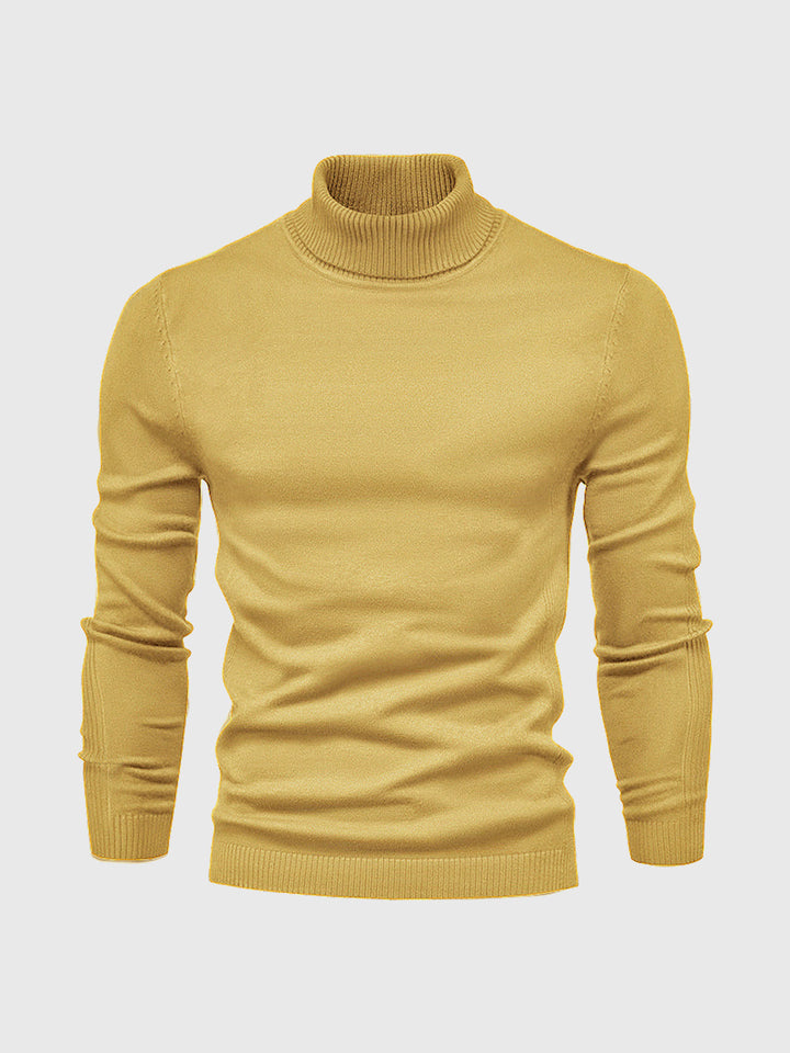 Washable turtleneck sweater for men