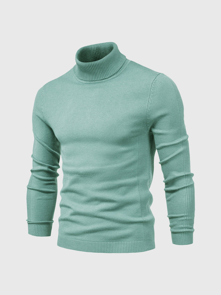 Washable turtleneck sweater for men