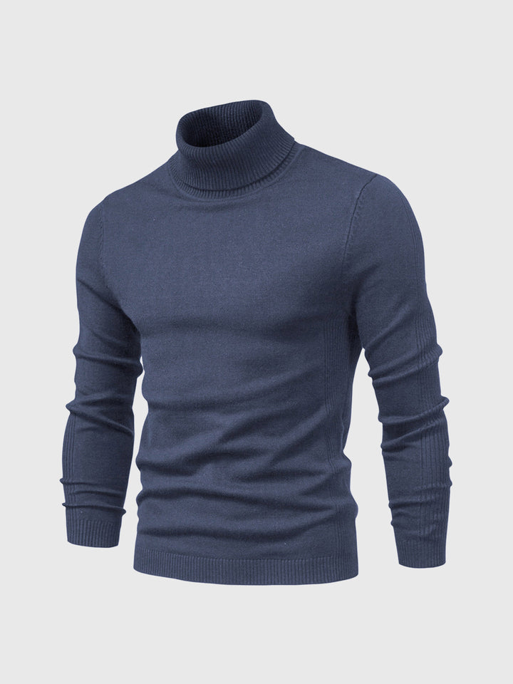 Washable turtleneck sweater for men