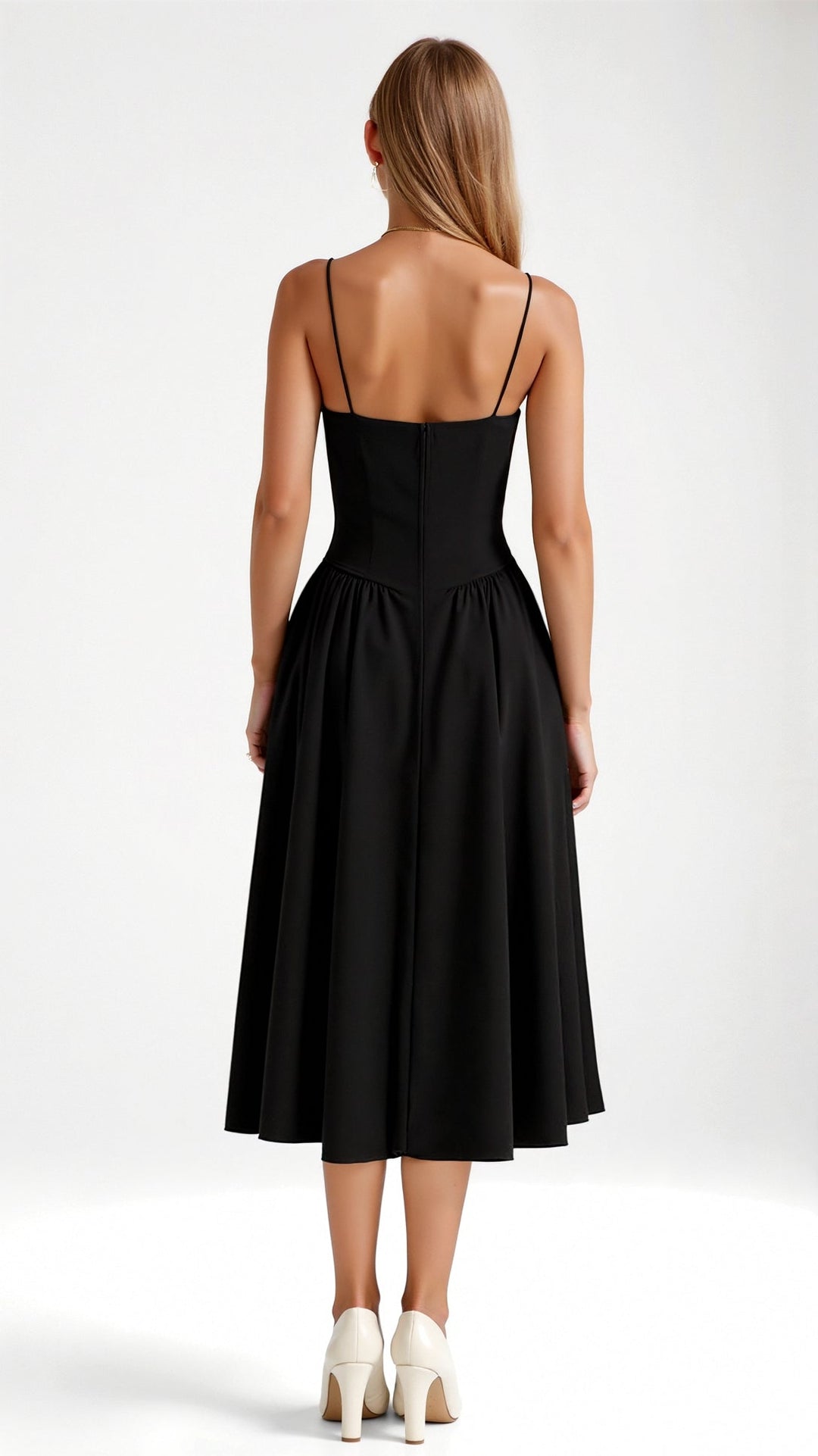 Women's Sweetheart Floral Gathered Midi Dress