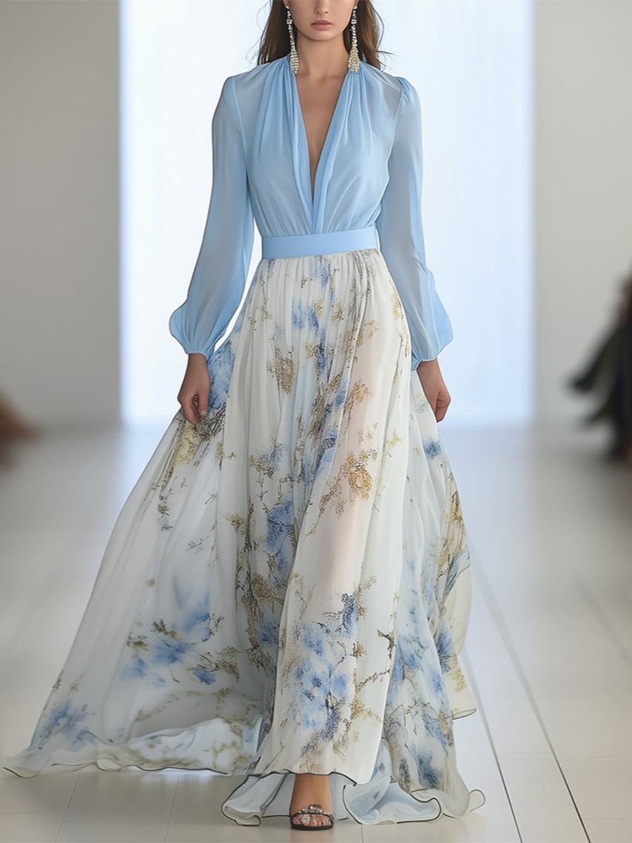 Women's Floral Flowing Maxi Dress