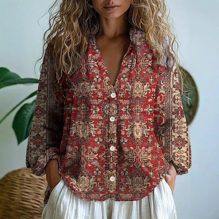 Women's Relaxed Floral Blouse