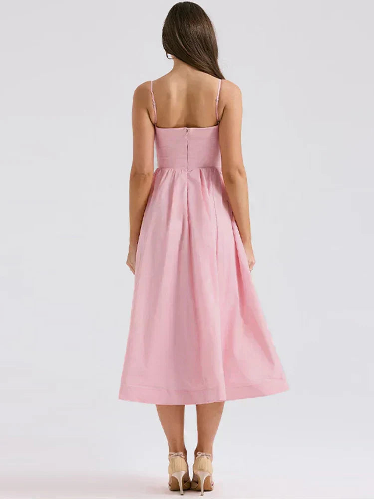 Women's Wedding Guest Scoop Neck Dress