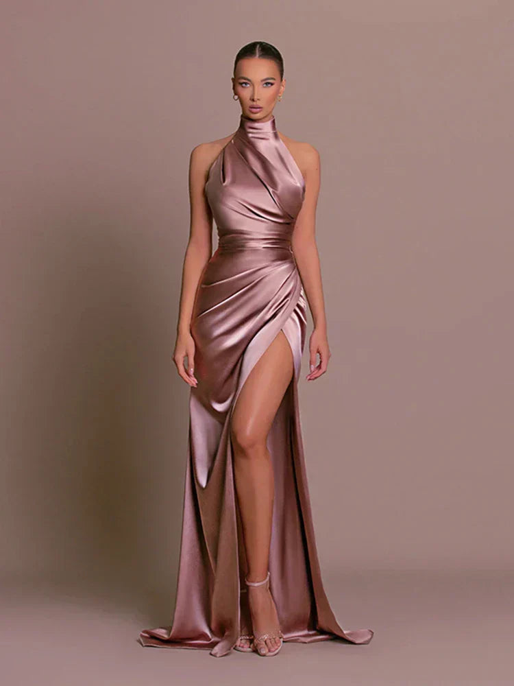 Women's Wedding Guest Slit Gown