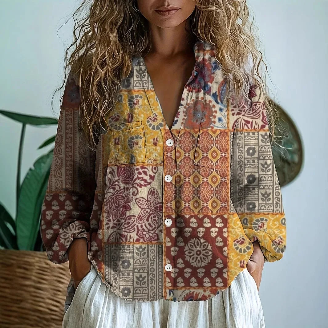 Women's Relaxed Floral Blouse