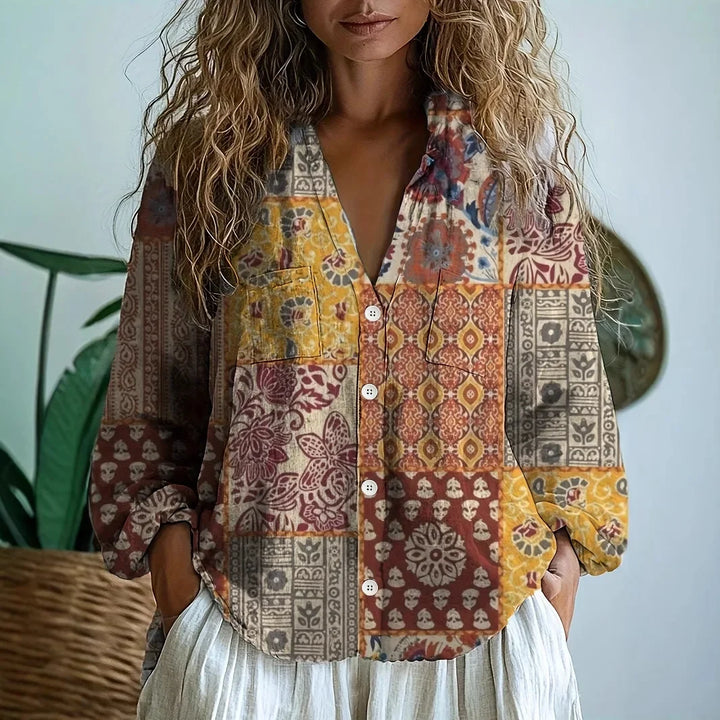 Women's Relaxed Floral Blouse