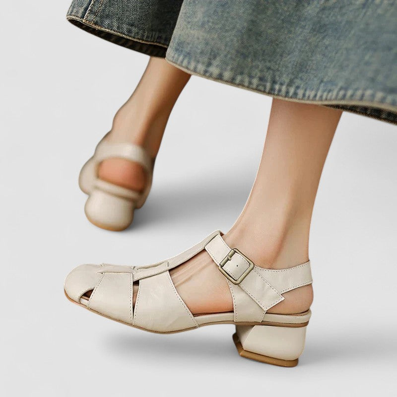Women's Orthopedic Mary Jane Shoes Block Heel Ankle Strap