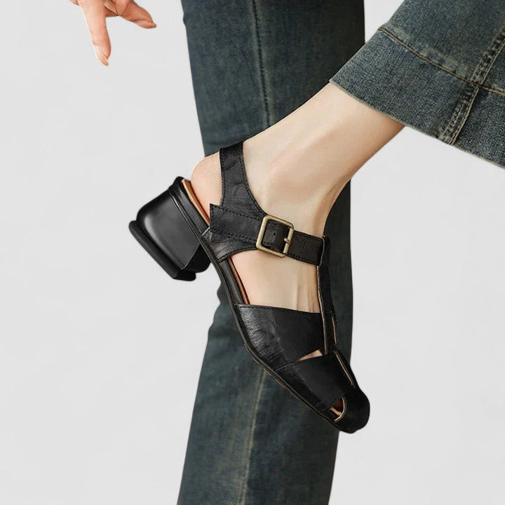 Women's Orthopedic Mary Jane Shoes Block Heel Ankle Strap