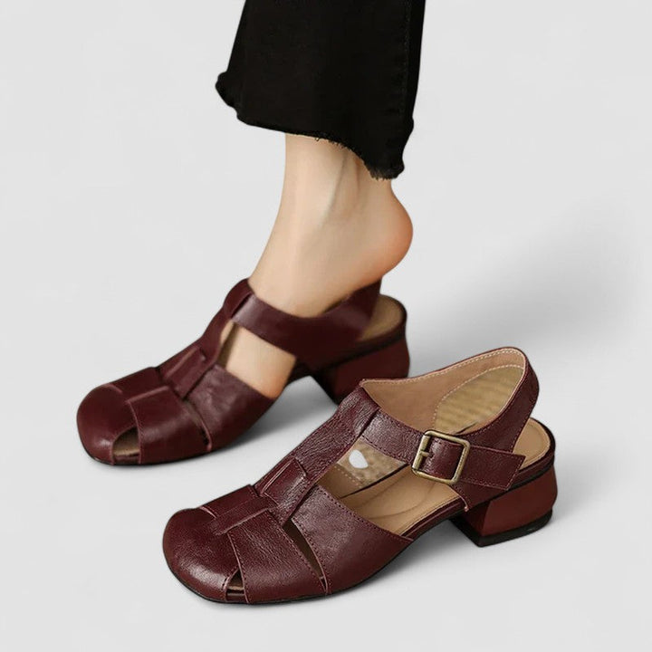 Women's Orthopedic Mary Jane Shoes Block Heel Ankle Strap
