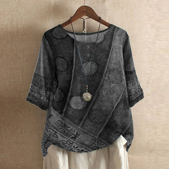 Women's Retro Floral Blouse