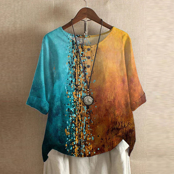 Women's Retro Floral Blouse