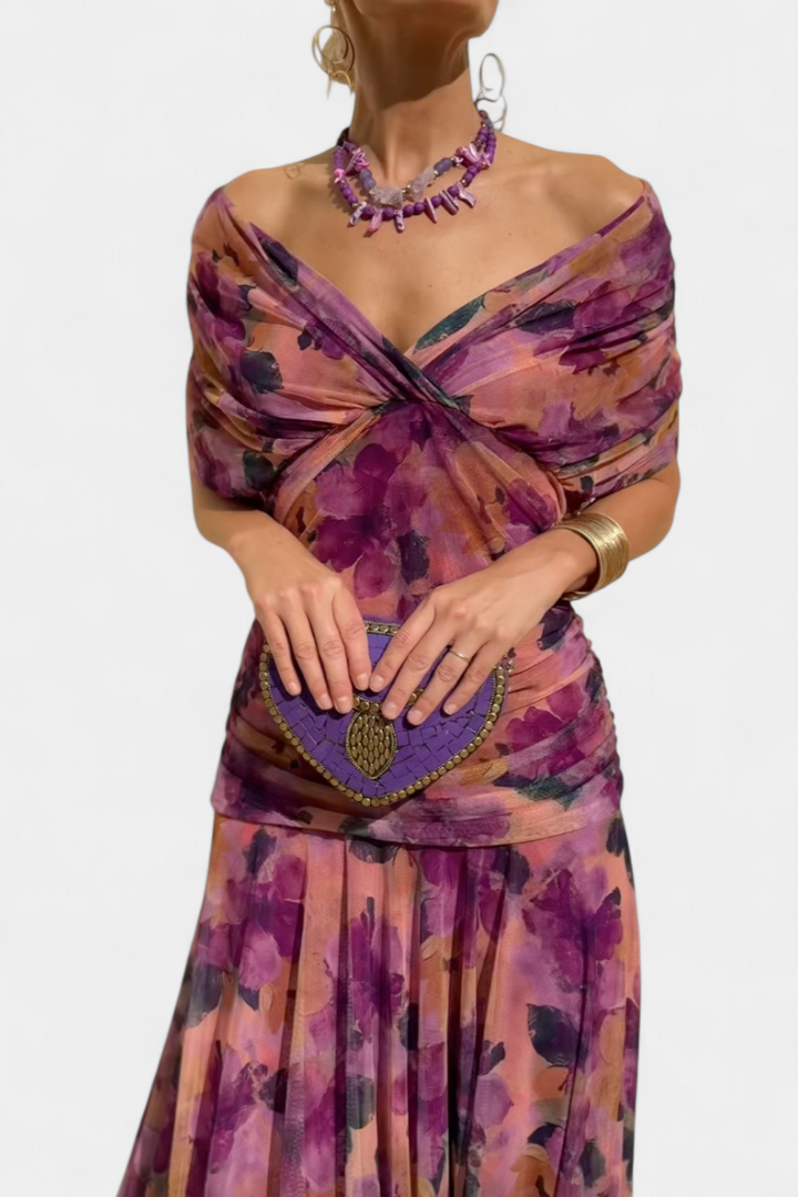 Women's Fantasy Floral Maxi Dress