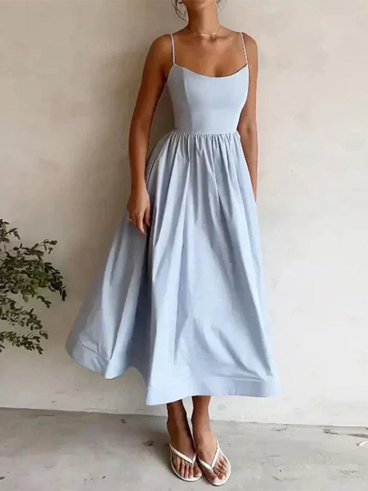 Women's Wedding Guest Scoop Neck Dress