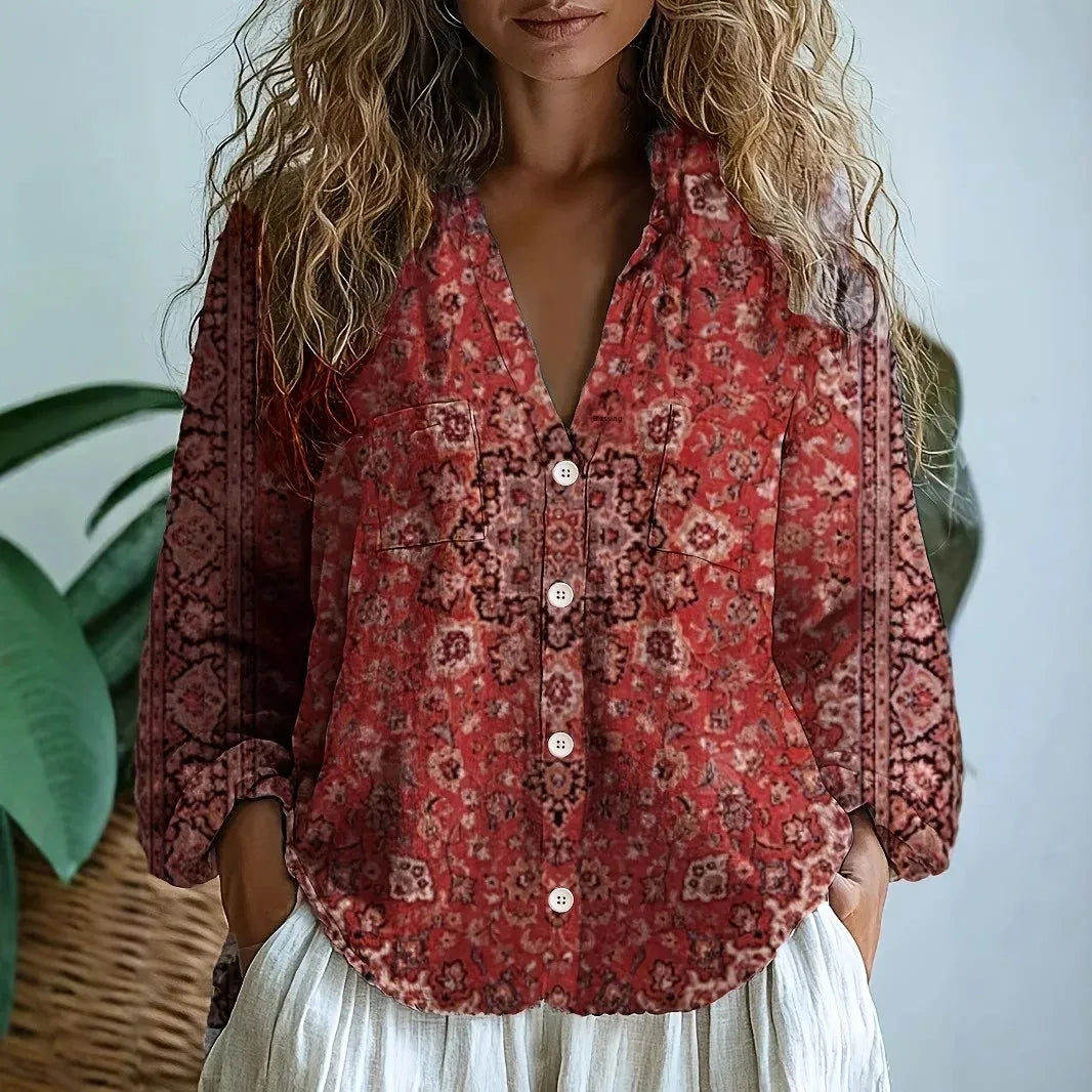 Women's Relaxed Floral Blouse