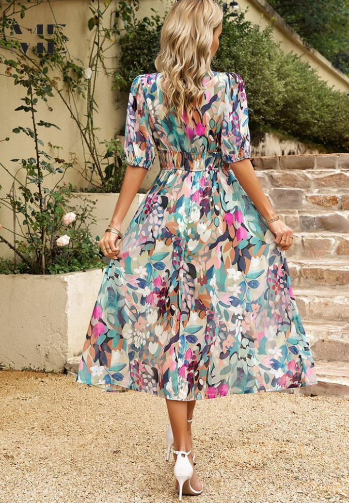 Women's Botanical Midi Dress