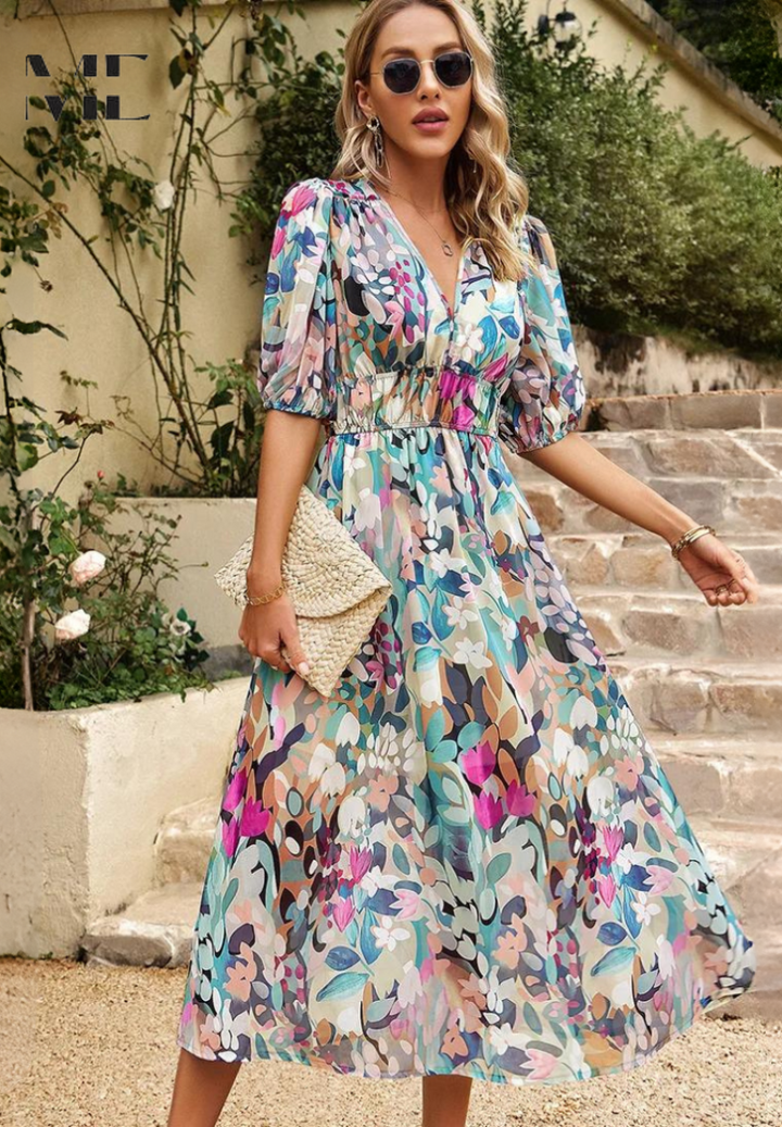 Women's Botanical Midi Dress