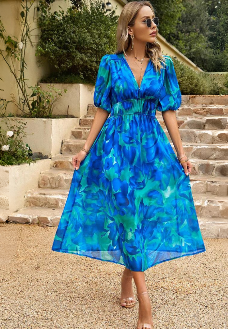 Women's Botanical Midi Dress