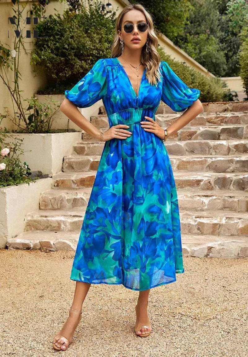 Women's Botanical Midi Dress