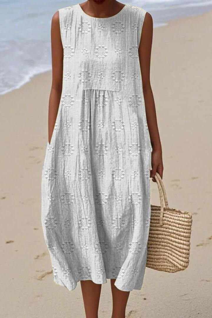 Women's Embroidered Midi Dress