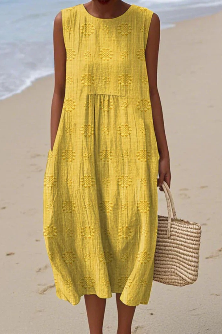 Women's Embroidered Midi Dress