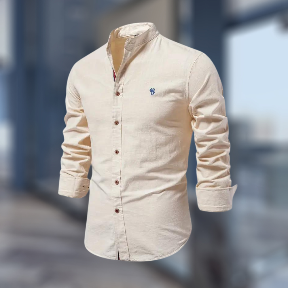 Stylish long-sleeve polo shirt for men