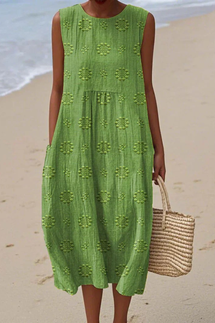 Women's Embroidered Midi Dress