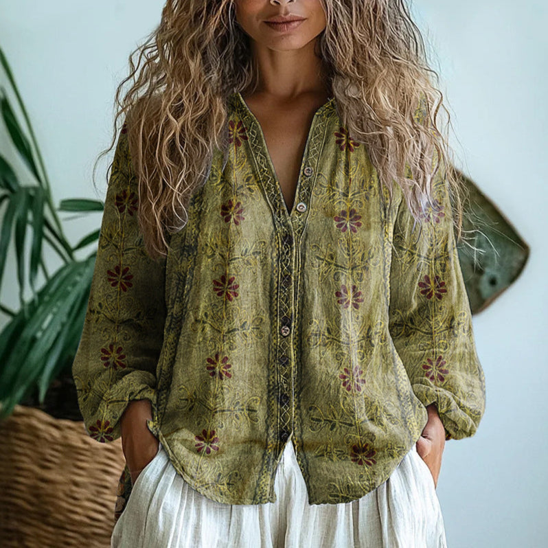 Women's Relaxed Floral Blouse