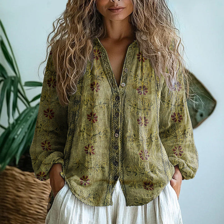 Women's Relaxed Floral Blouse