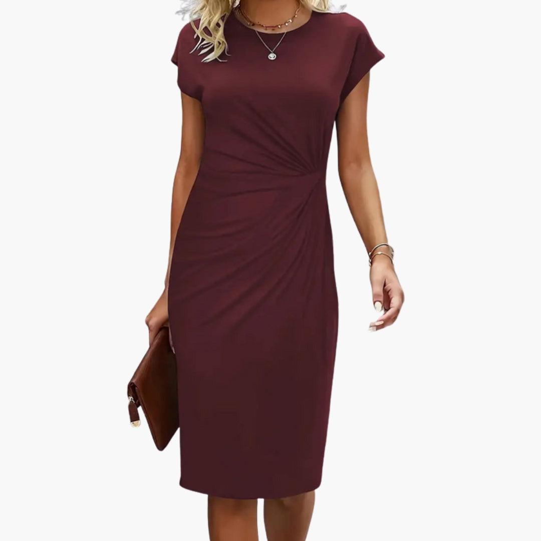 Ivy | Women's Round Neck Midi Dress