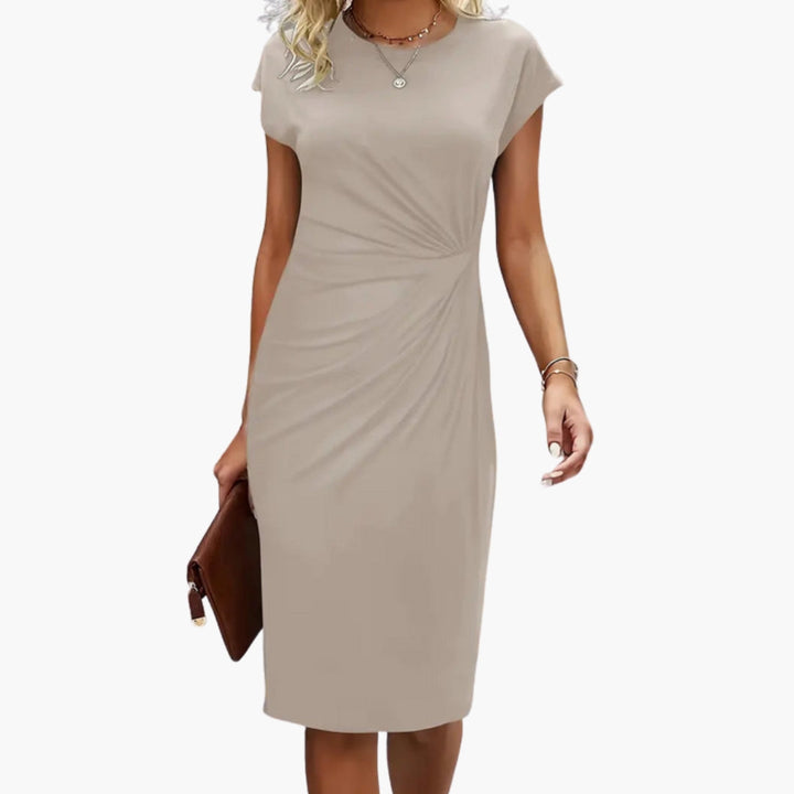 Ivy | Women's Round Neck Midi Dress