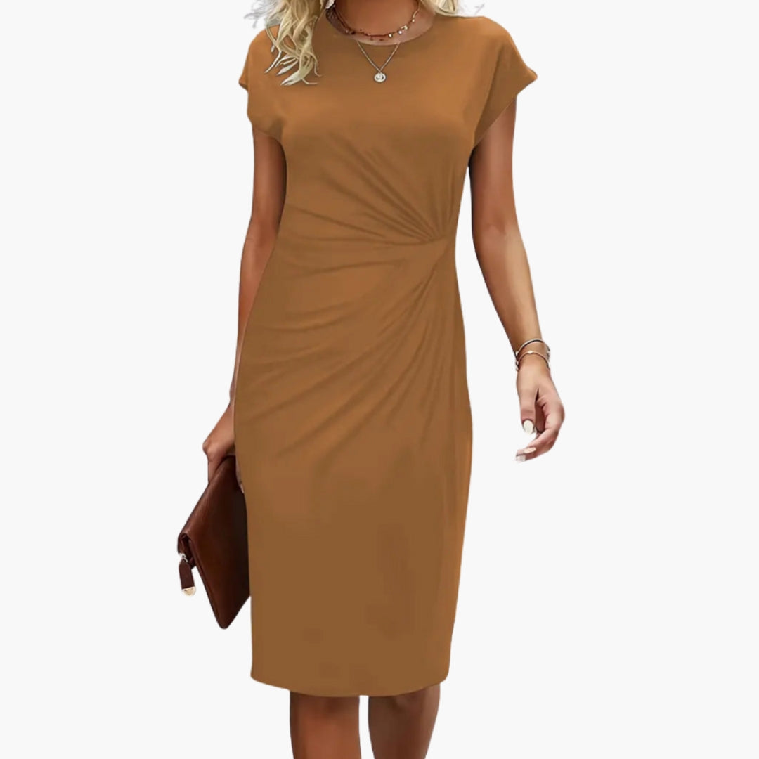 Ivy | Women's Round Neck Midi Dress