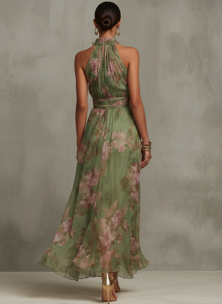 Sophie | Women's Halter Floral Maxi Dress