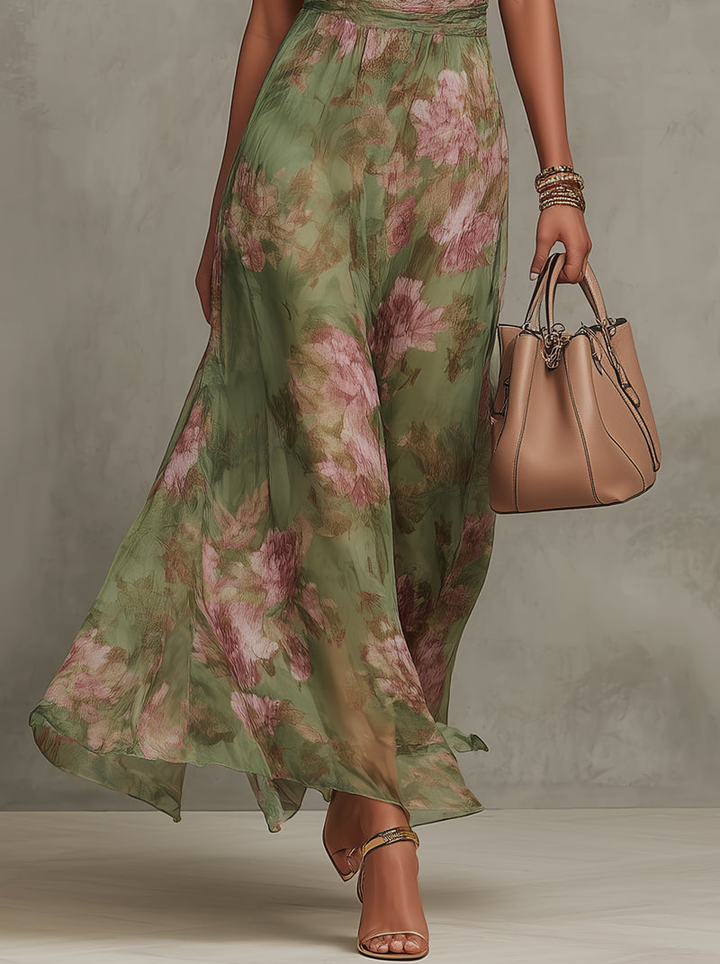 Sophie | Women's Halter Floral Maxi Dress