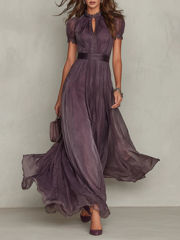 Women's Vintage Chiffon Maxi Dress