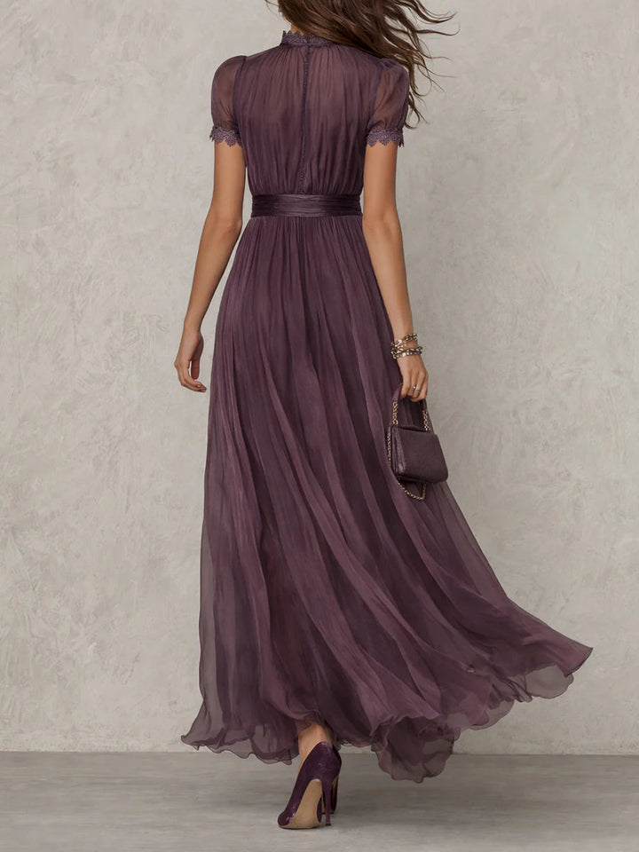 Women's Vintage Chiffon Maxi Dress