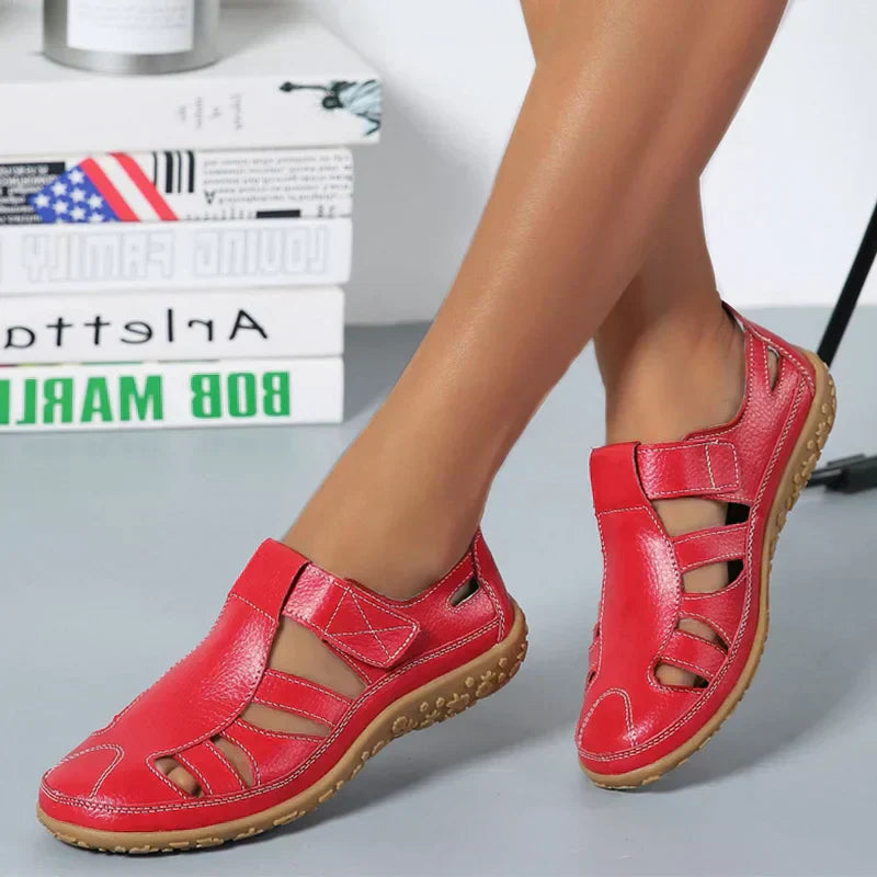 Women's Vegan Leather Adjustable Sandals
