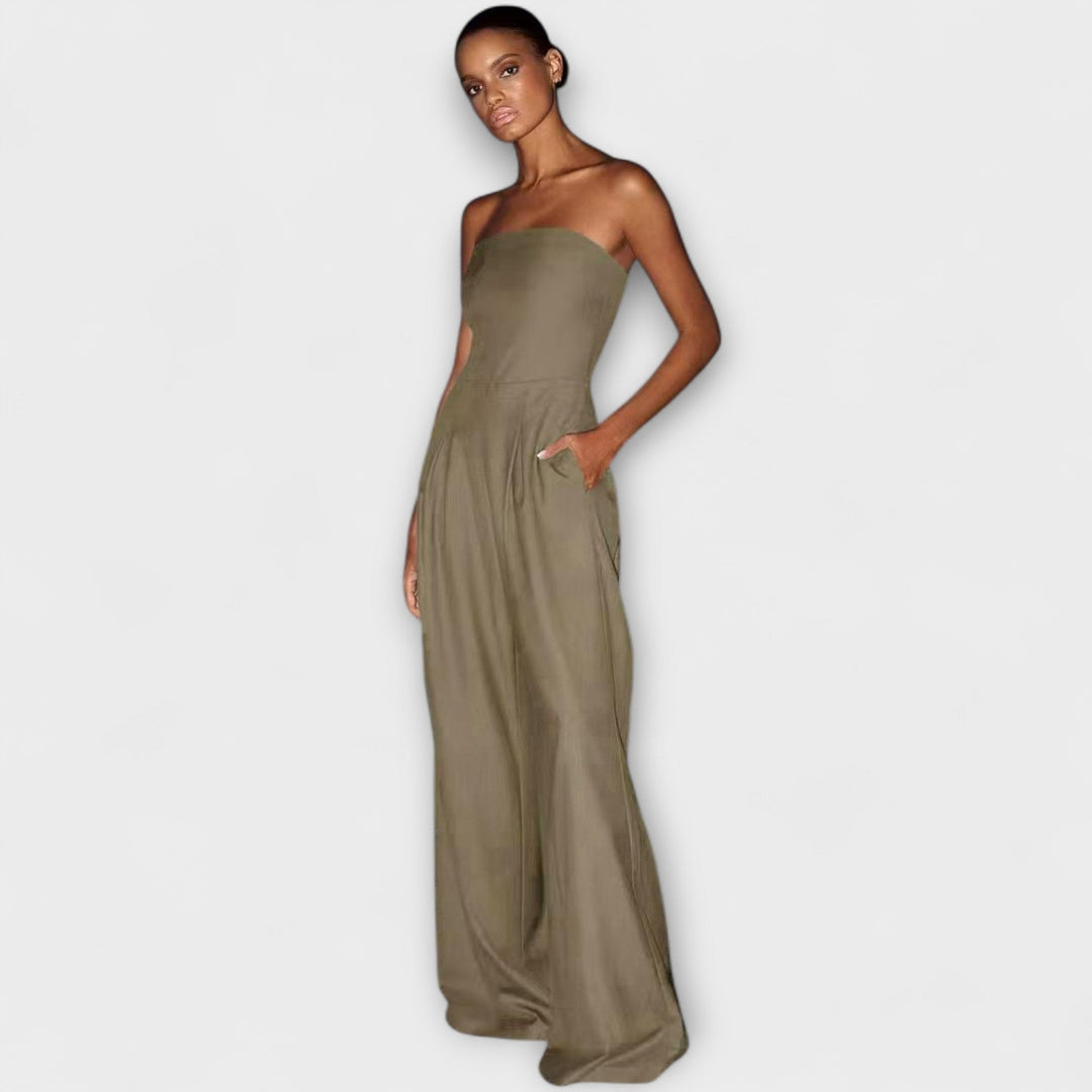 Women's Strapless Jumpsuit Wide Leg Elegant Occasion