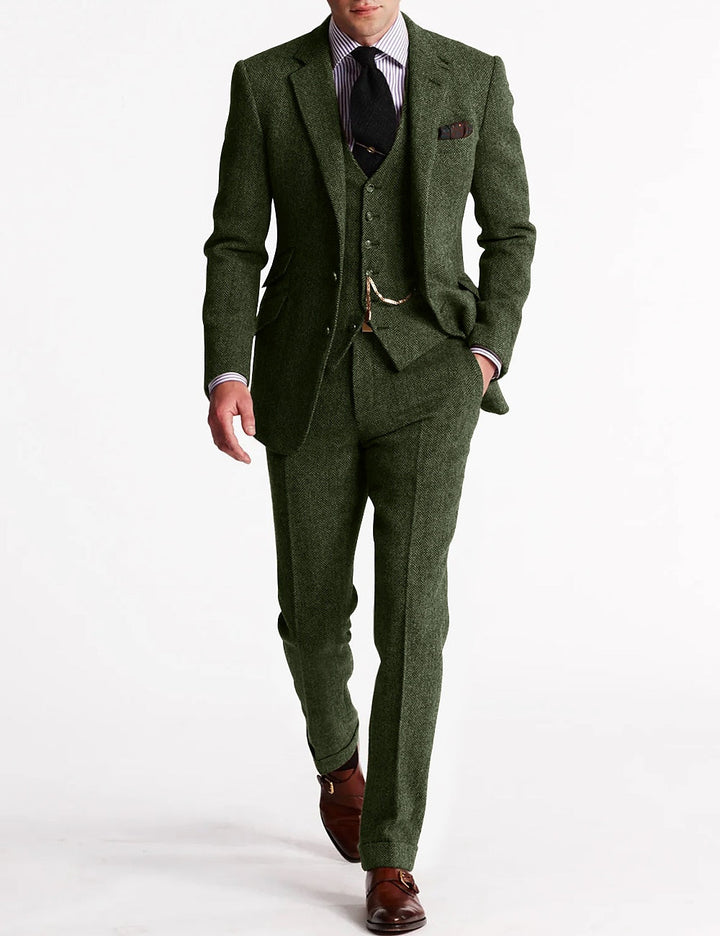 Tweed tuxedo suit for men
