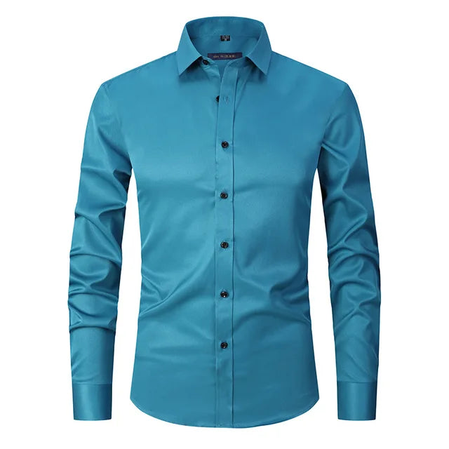 Wrinkle-free stretch shirt for men