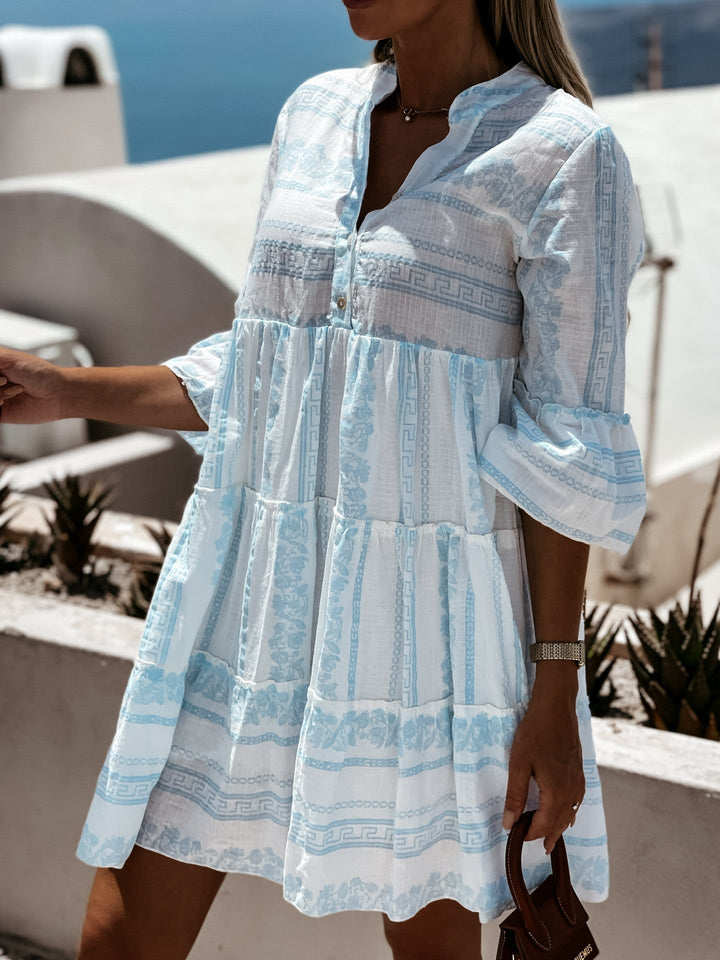 Flowy boho ruffle dress for women