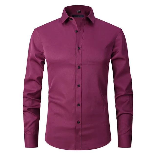 Wrinkle-free stretch shirt for men
