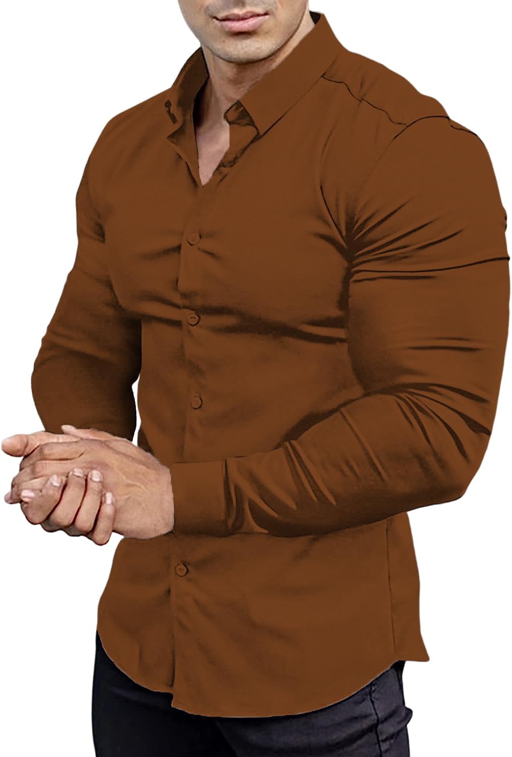 Slim-fit wrinkle-free shirt for men