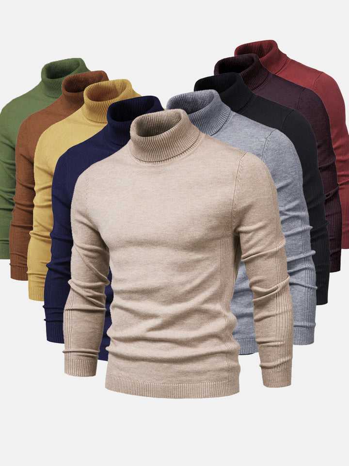 Washable turtleneck sweater for men