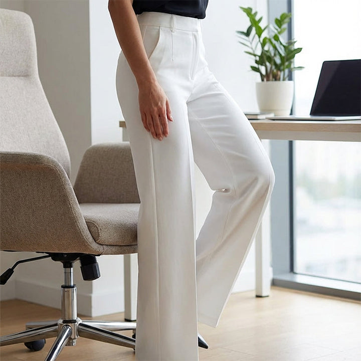 Women's High Waist Wide Leg Trousers Straight Cut