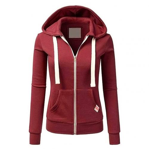 Women's Zip Up Hoodie Slim Fit Drawstring
