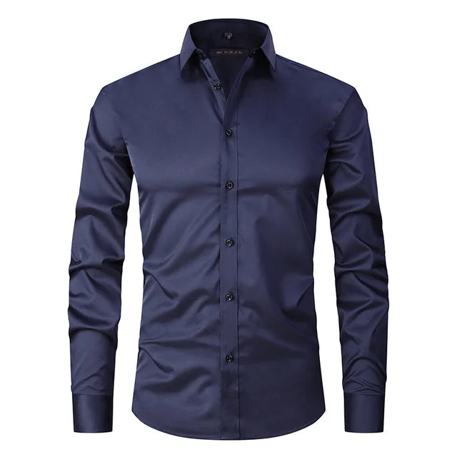 Wrinkle-free stretch shirt for men