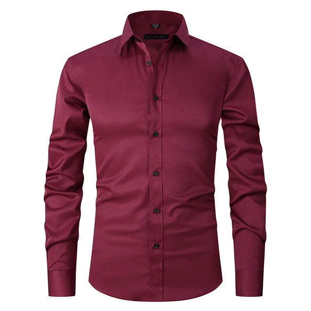 Wrinkle-free stretch shirt for men