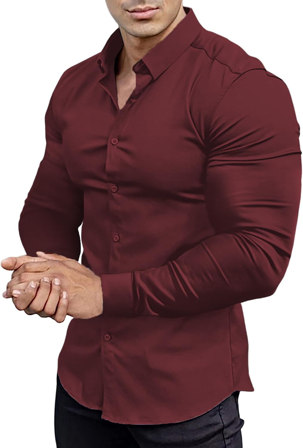 Slim-fit wrinkle-free shirt for men